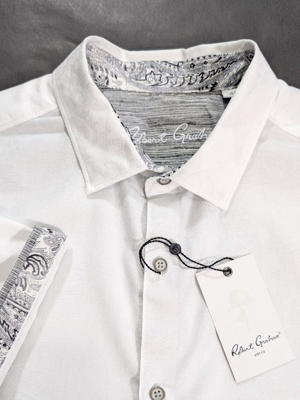 $178 Robert Graham Men's Bayview Classic Fit Button Down S/S Shirt Size 2XL